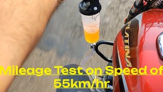 bajaj platina 110ABS mileage test on speed of 50kmph [upl. by Adekram]