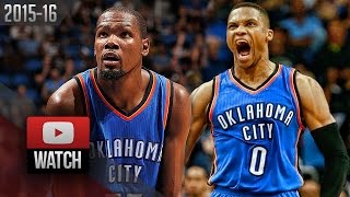 Russell Westbrook amp Kevin Durant Full Highlights at Magic 20151030  91 Pts Total [upl. by Eelitan]