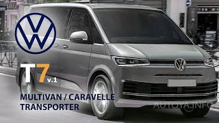 New Volkswagen T7 2020 or 2021  all we know about Transporter Multivan and VW Caravelle T7 [upl. by Bradshaw244]