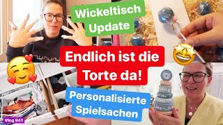 Baby Shower Torte ist da l Nagelvideo drehen l Wickelkommode Update l Holzspielzeug l Vlog 941 [upl. by Konikow562]