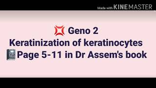 2 keratinization of keratinocytes  page 511 in Dr Assems book [upl. by Apthorp]