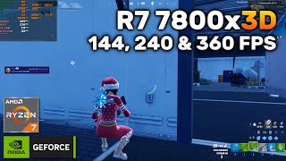 DirectX12 vs Perf mode latency amp stutter test  1080p  At 144 240 and 360 FPS cap  Fortnite [upl. by Neelac]