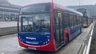 Floored Warrington’s Own Buses  242 GX58 GLZ  Route 17 [upl. by Lenad]