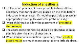 Anesthesia for pediatrics and geriatrics 4 [upl. by Carmelle]