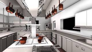 Commercial Kitchen Design  3D Animation [upl. by Yenroc]