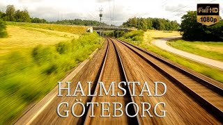 Train Drivers View Halmstad to Göteborg [upl. by Peadar419]