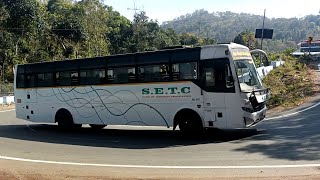 SETC Govt Bus And Car Turning Kodaikanal Hairpin Bend Hills Driving [upl. by Bohlen]