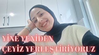 Yeni gelin evi Çeyiz yerleştirme  Yeni ev💖 Dolap içi düzeni Çeyizleri diziyoruz🤍 [upl. by Aramoy]