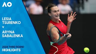 Lesia Tsurenko v Aryna Sabalenka Highlights  Australian Open 2024 Third Round [upl. by Mabel]