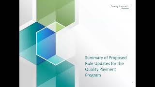 Overview of the 2025 Proposed Rule for the Quality Payment Program [upl. by Tiny541]