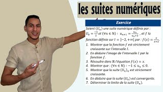 suite numérique 2bac exercice  suite liée à une fonction  limite de suite définie par une fonction [upl. by Thorny]