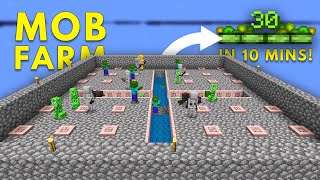 EASIEST MOB amp XP FARM For 121 Minecraft Bedrock  NO SPAWNER [upl. by Cirone]