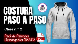 Patrón y Costura Paso a Paso Sudadera Canguro Hoodie  Molderia Gratis [upl. by Anaiv]