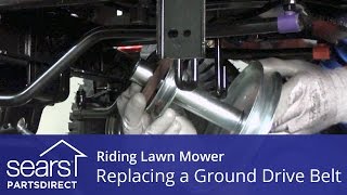 Replacing a Ground Drive Belt on a Riding Lawn Mower [upl. by Ramilahs546]