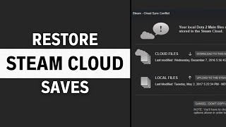 How to Restore Steam Cloud Saves on Windows PC  Laptop Full Guide [upl. by Allard881]