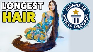 NEW Worlds Longest Hair Confirmed  Guinness World Records [upl. by Eudocia]