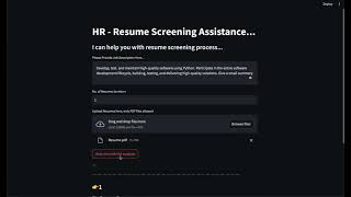 Resume Screening Assistant using Python Langchain OpenAI [upl. by Clarkson]