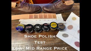 Shoe Polish Test Creams ranging low mid range pricing [upl. by Nosdivad636]