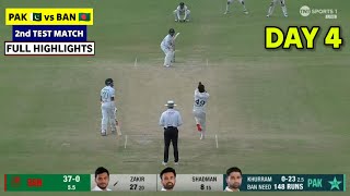 Pakistan vs Bangladesh Day 4 Highlights  PAK vs BAN 2nd Test Day 4 Full Highlights 2024 [upl. by Illoh]