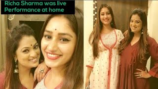 Richa Sharma was live performance at home  Richa Sharma live Saregamapa [upl. by Olbap477]