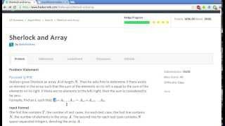 HackerRank  Sherlock And Array Solution [upl. by Leary]