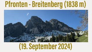 Pfronten  Breitenberg 1838 m 19 September 2024 [upl. by Carpet]