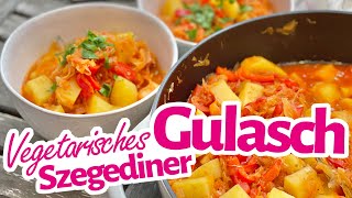 Szegediner Gulasch  Vegetarisch ganz ohne Fleisch [upl. by Attiuqram]