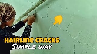 Simple Way to Resolve Hairline Cracks on Wall  Paano Alisin ang Hairline Cracks sa Pader skimcoat [upl. by Annasoh]