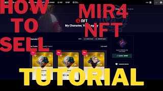 How to Sell mir4 character this January 2024 nft mir4 draco wemix [upl. by Atiuqan626]