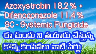 Azoxystrobin 182  Difenoconazole 114 SC  Systemic Fungicide innovativefarmingtelugu [upl. by Leummas]