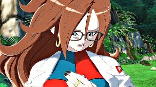 Dragon Ball FighterZ  Android 21 Meets Goku amp Krillin [upl. by Annaik]