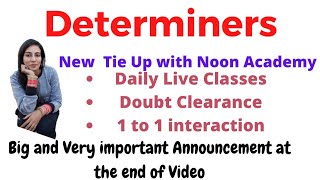 Determiners  Noon Academy  Bhavya Mam Noon Academy [upl. by Aleunam352]