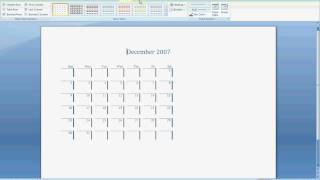 MS Word 2007 Calendar [upl. by Nylanaj]