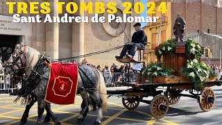 Cabalgata de los Tres Tombs de Sant Andreu de Palomar 2024 en Barcelona [upl. by Eittol]