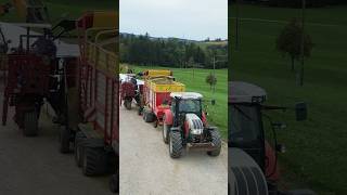 Maisschlauchpresse im Einsatz 🌽🚜💯  1 Häcksler  5 Traktoren  1 Siloschlauchpresse [upl. by Theran]