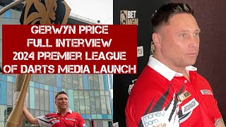 Gerwyn Price Interview 2024 Premier League of Darts Media Launch [upl. by Callas]