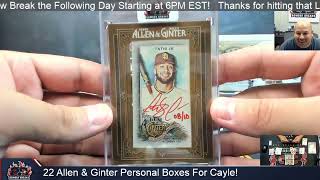 Tatis Boom 2022 Allen amp Ginter Personal Boxes For Cayle 8 5 24 [upl. by Aerdnas]