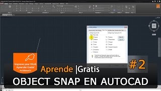 AutoCAD 2015 Tutorial Starter Basico 02  Osnaps Object Snap en HD [upl. by Nwahshar563]