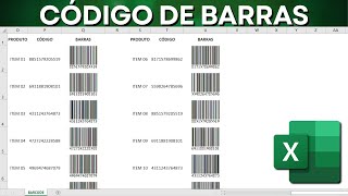 Como Gerar Código de Barras no Excel  Ean13 BarCode QR Code etc  Gerador Código Barras [upl. by Jobie136]