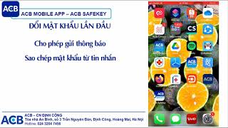 Hướng dẫn kích hoạt ACB SafeKey và đổi mật khẩu ACB Online  ACB CN ĐỊNH CÔNG [upl. by Annayhs]