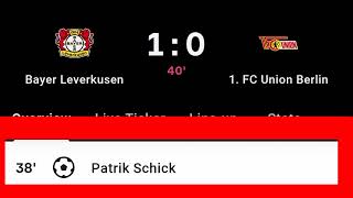 Patrik Schick Goal Vs Union Berlin  Bayer Leverkusen Vs FC Union Berlin  10 [upl. by Ilona]