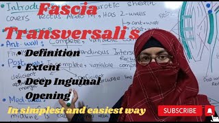 Fascia Transversalis  in easiest way  Anterior abdominal wall  ayeshamedicaleducation [upl. by Oria310]