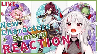 【 GENSHIN IMPACT 】 FIRST TIME Sumeru  NEW Character REACTION TrailerLoreDemo VTUBER [upl. by Kachine307]