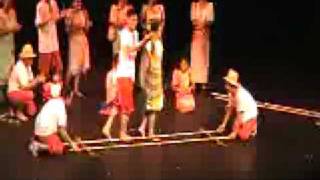 Philippine Tinikling Filipino folk dance Slow amp Fast [upl. by Worrell]