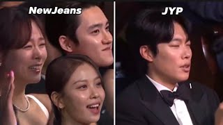 Actors REACTION to NewJeans vs JYP Performance [upl. by Aamsa]