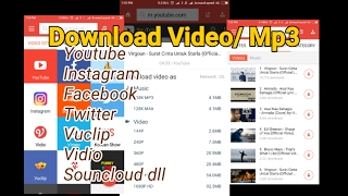 Best App Download Music Video Youtube Instagram FB Twitter dll [upl. by Yaned]