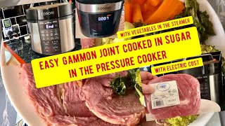 Gammon joint cooked with sugar in the pressure cooker30 minutes [upl. by Macy]