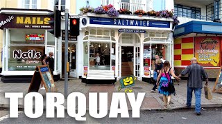 TORQUAY Devon August 2021  Town Centre amp Harbour  4K Virtual Walk [upl. by Madanhoj]