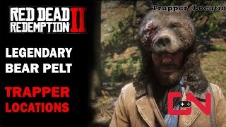 Red Dead Redemption 2  Legendary Bear Pelt amp Trapper Locations [upl. by Giarla]