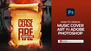 HOW TO DESIGN MUSIC COVER ART IN ADOBE PHOTOSHOP [upl. by Ebba]